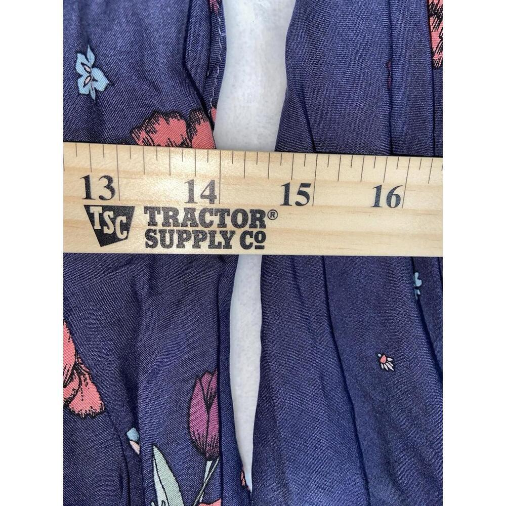 Jaase Dress Extra Small Blue Midi Floral Tiered Boho Floaty Flippy Sleeve NWT - Picture 6 of 8